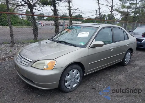 2003 Honda Civic Ex z USA, uszkodzony, nr VIN 2HGES26703H612958